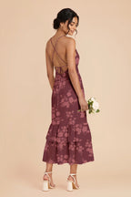 Liora Sangria Whimsical Blooms alternate view 1 bridesmaid dress