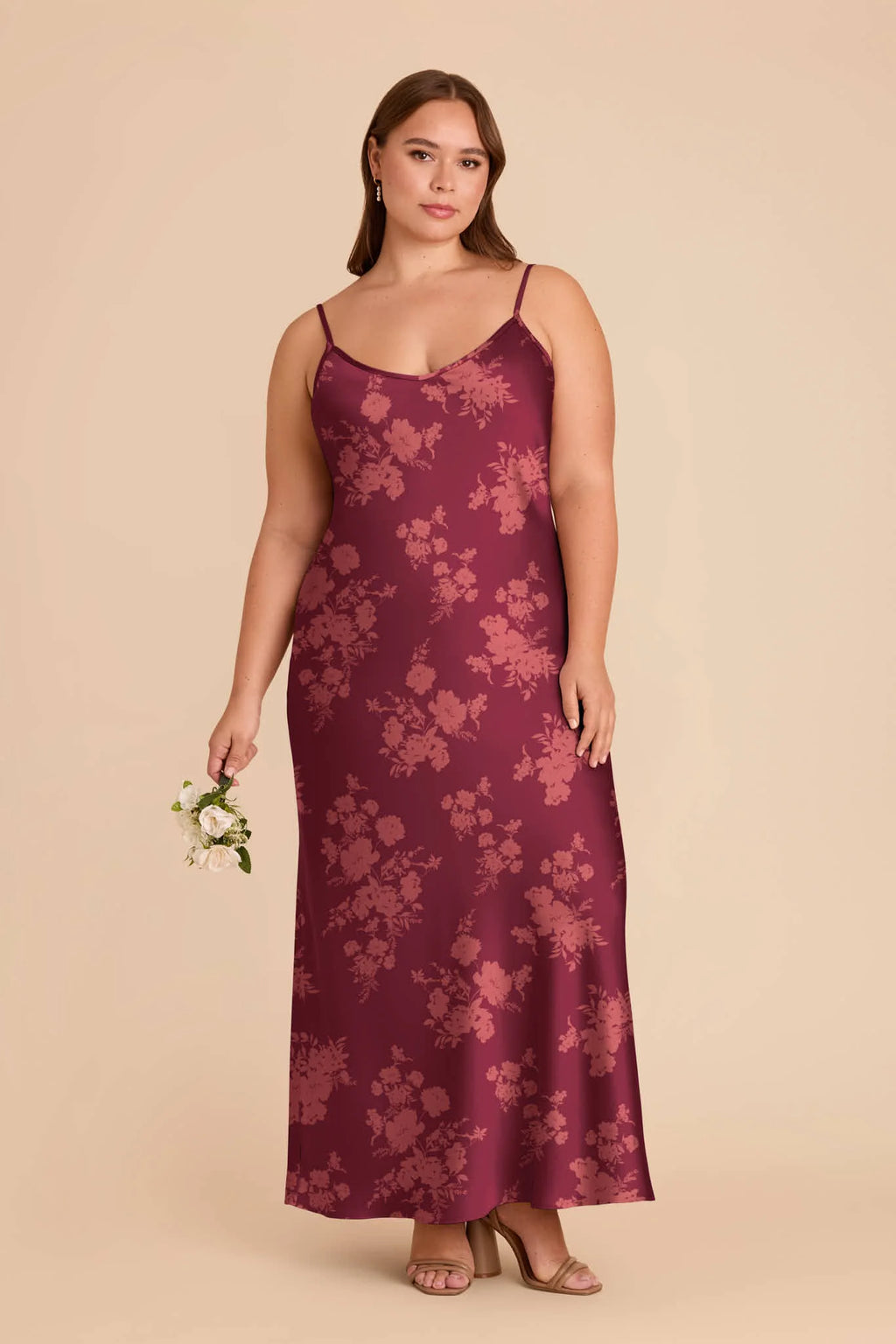 Amara Sangria Whimsical Blooms alternate view 1 bridesmaid dress