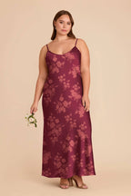 Amara Sangria Whimsical Blooms alternate view 1 bridesmaid dress