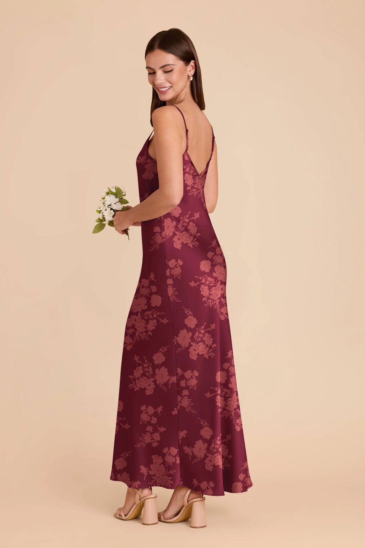 Amara Sangria Whimsical Blooms alternate view 2 bridesmaid dress