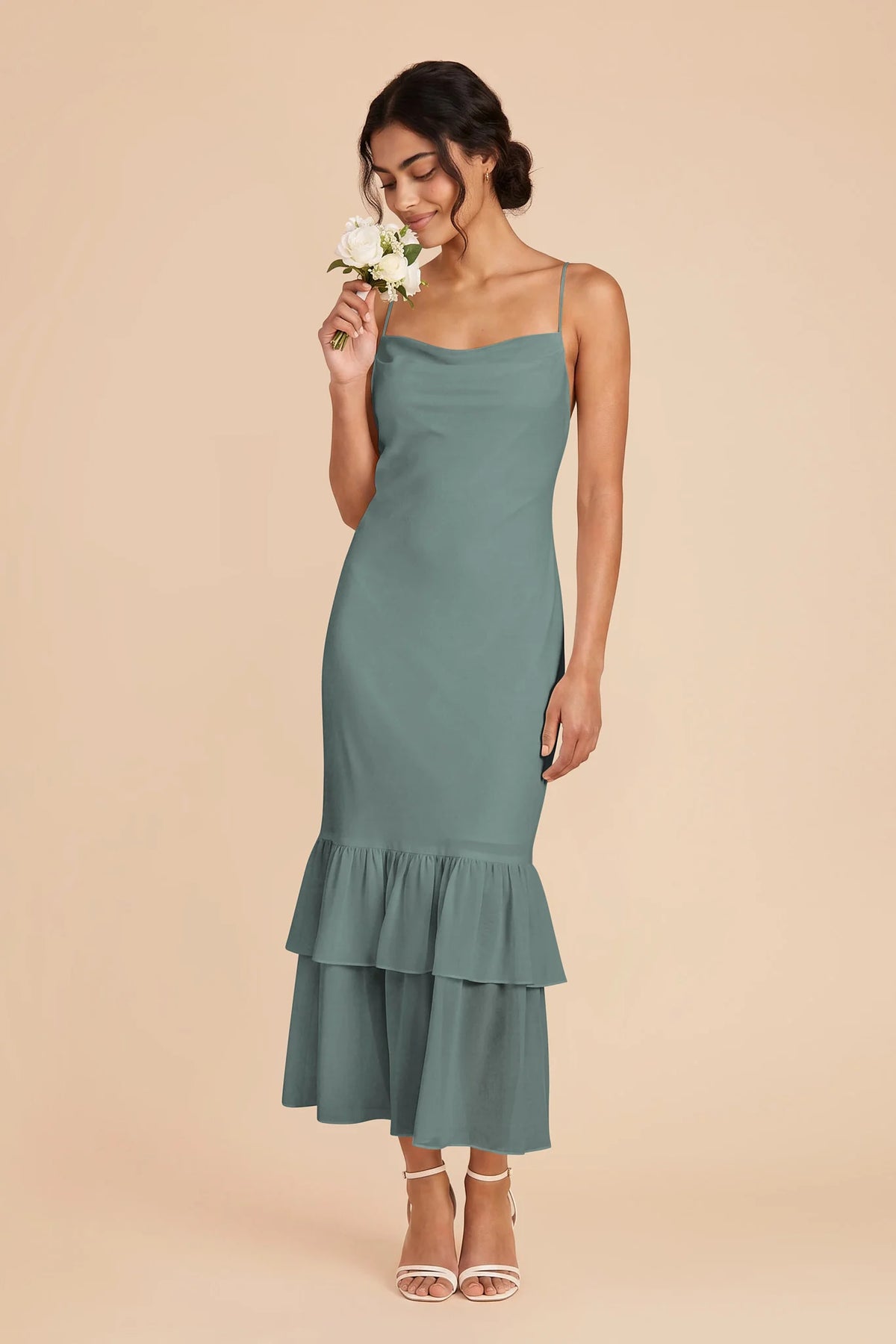 Liora Sea Glass front view bridesmaid dress
