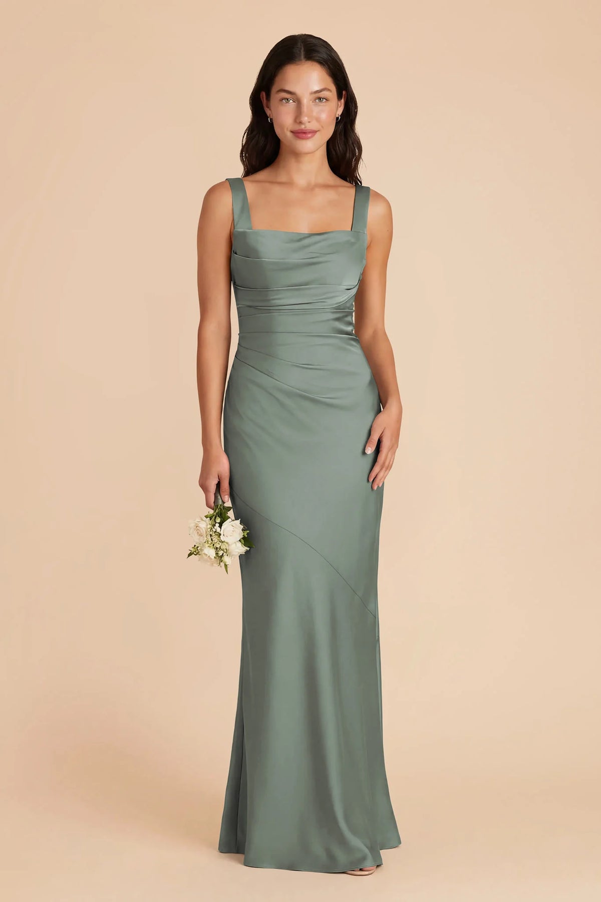 Colette Sea Glass front view bridesmaid dress