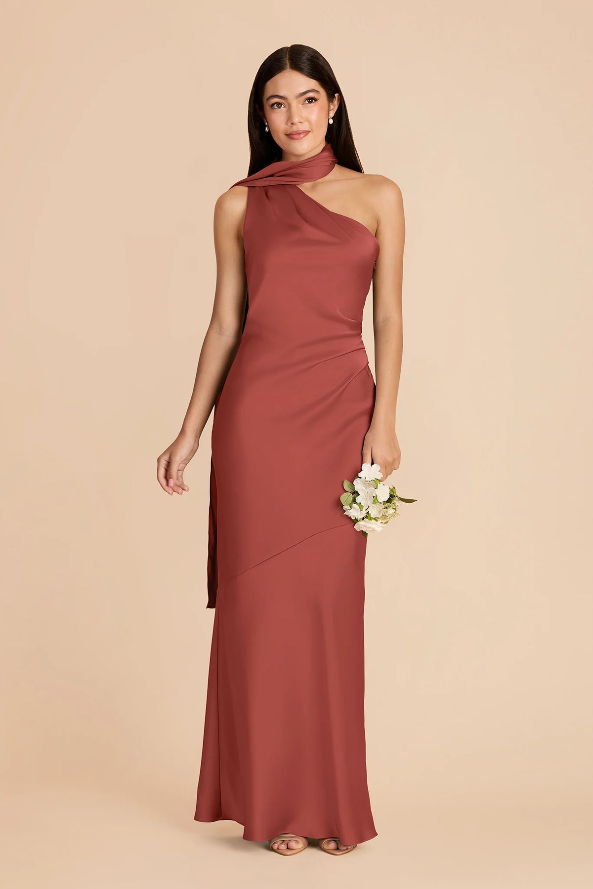 Ariadne Spice front view bridesmaid dress