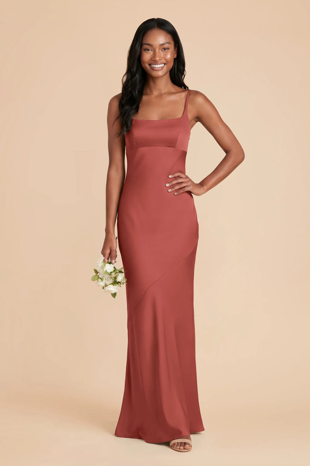 Noelle Spice front view bridesmaid dress