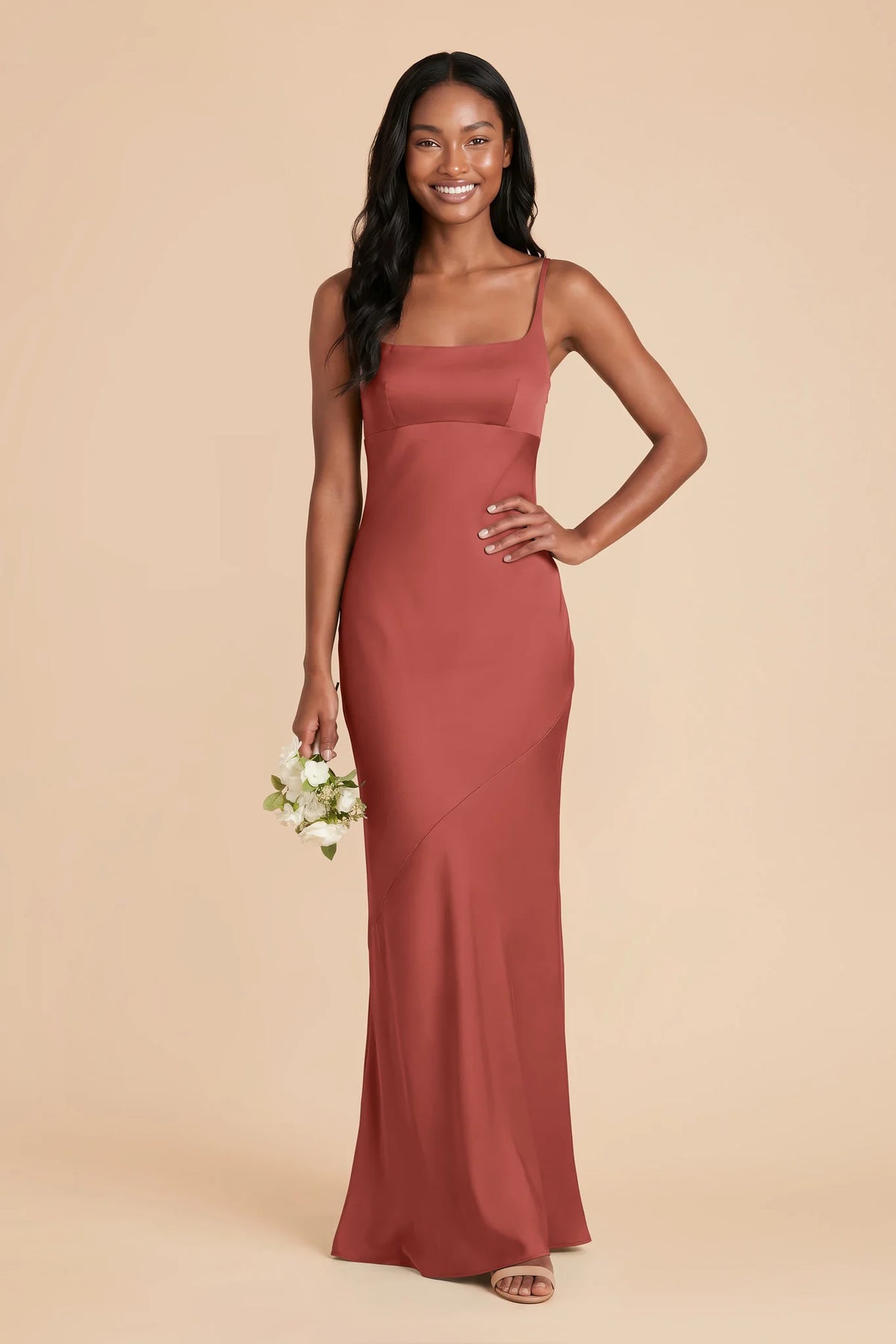 Noelle Spice front view bridesmaid dress