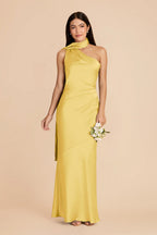 Ariadne Sunflower Yellow front view bridesmaid dress