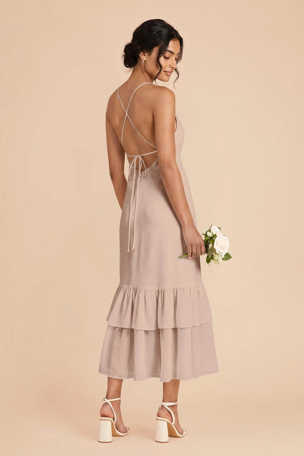 Liora Taupe alternate view 2 bridesmaid dress