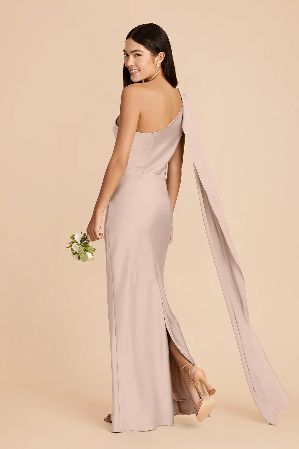 Ariadne Taupe alternate view 3 bridesmaid dress