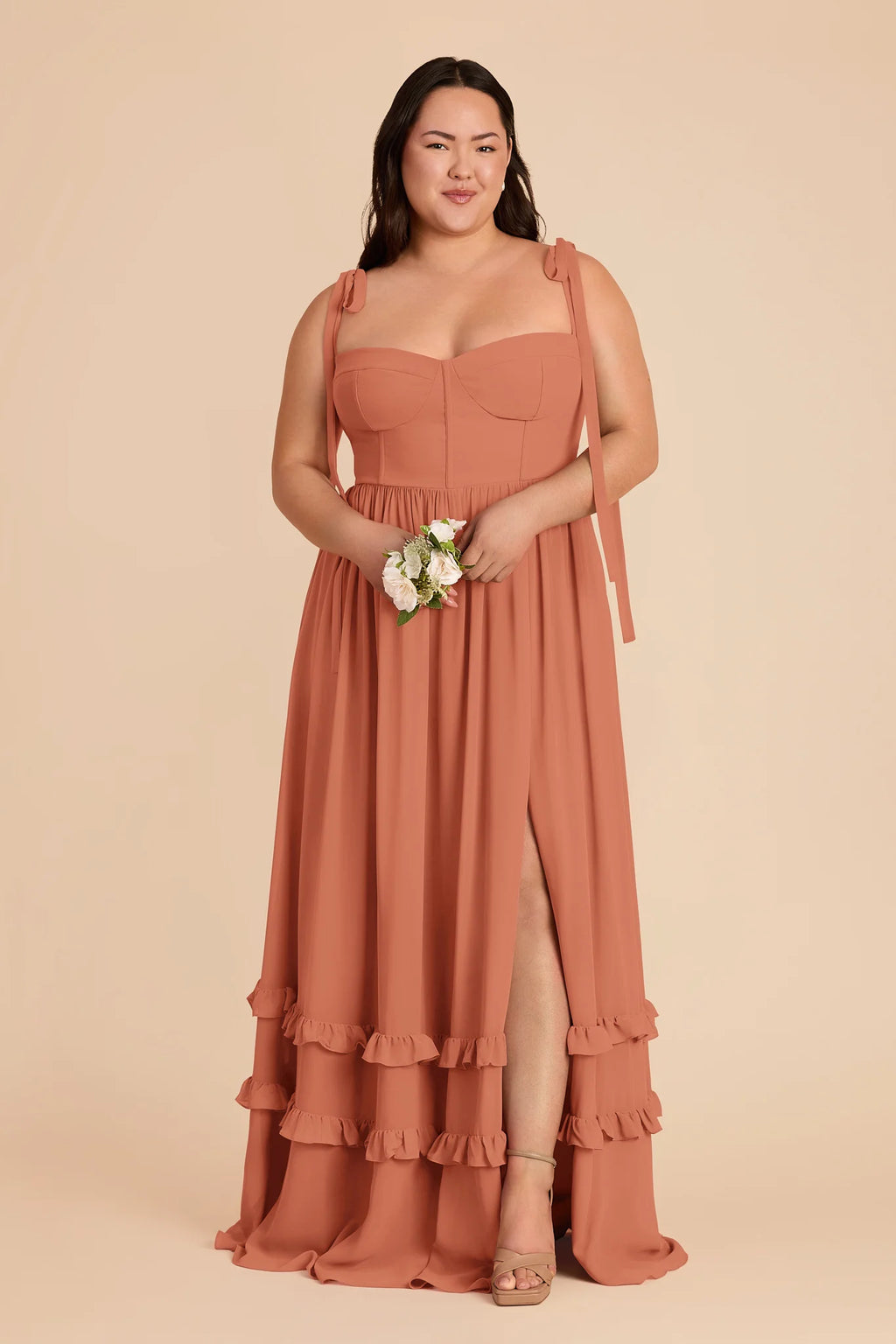 Daphne Terracotta alternate view 1 bridesmaid dress