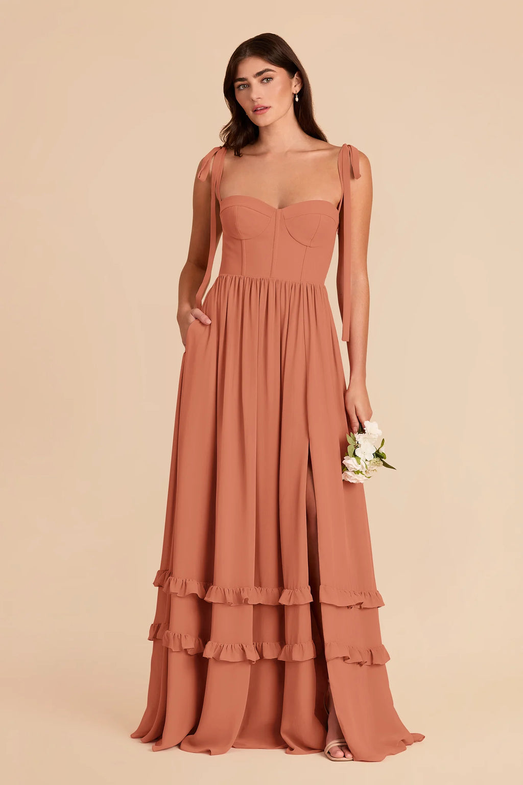 Daphne Terracotta alternate view 2 bridesmaid dress