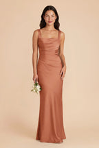 Colette Terracotta front view bridesmaid dress