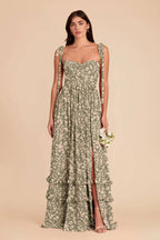 Daphne Thyme Dreamy Floral front view bridesmaid dress