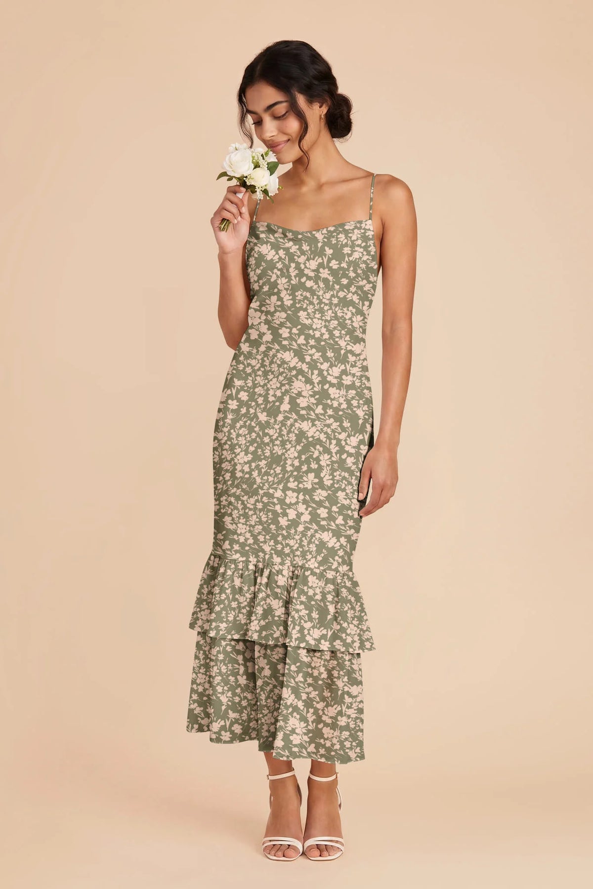 Liora Thyme Dreamy Floral front view bridesmaid dress