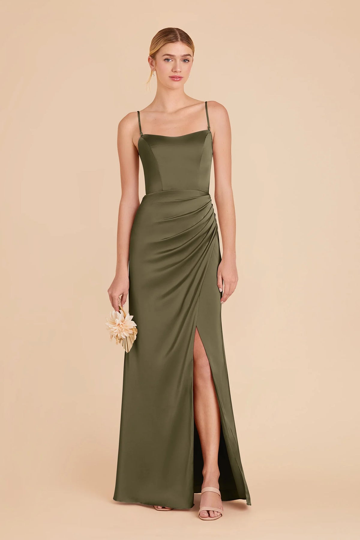 Lucienne Thyme front view bridesmaid dress