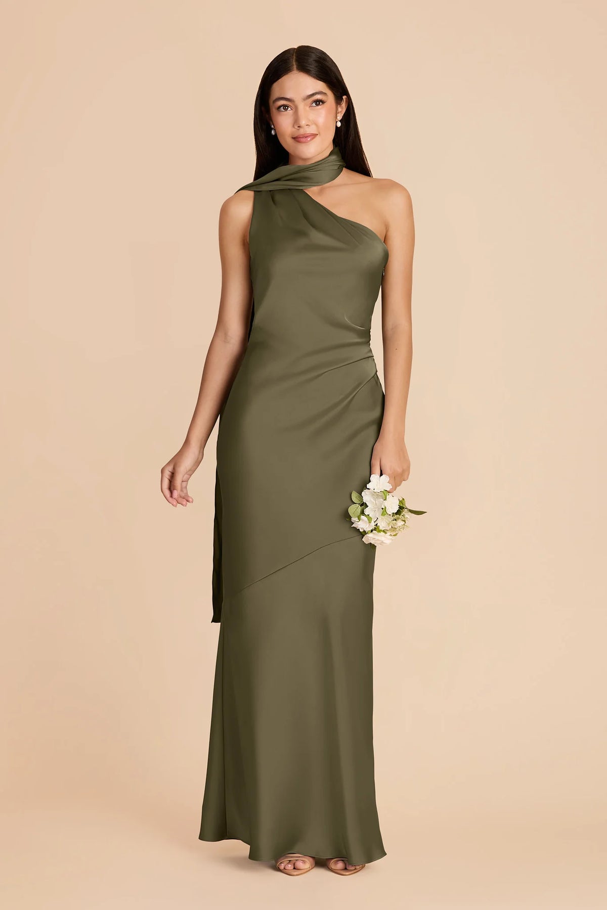 Ariadne Thyme front view bridesmaid dress