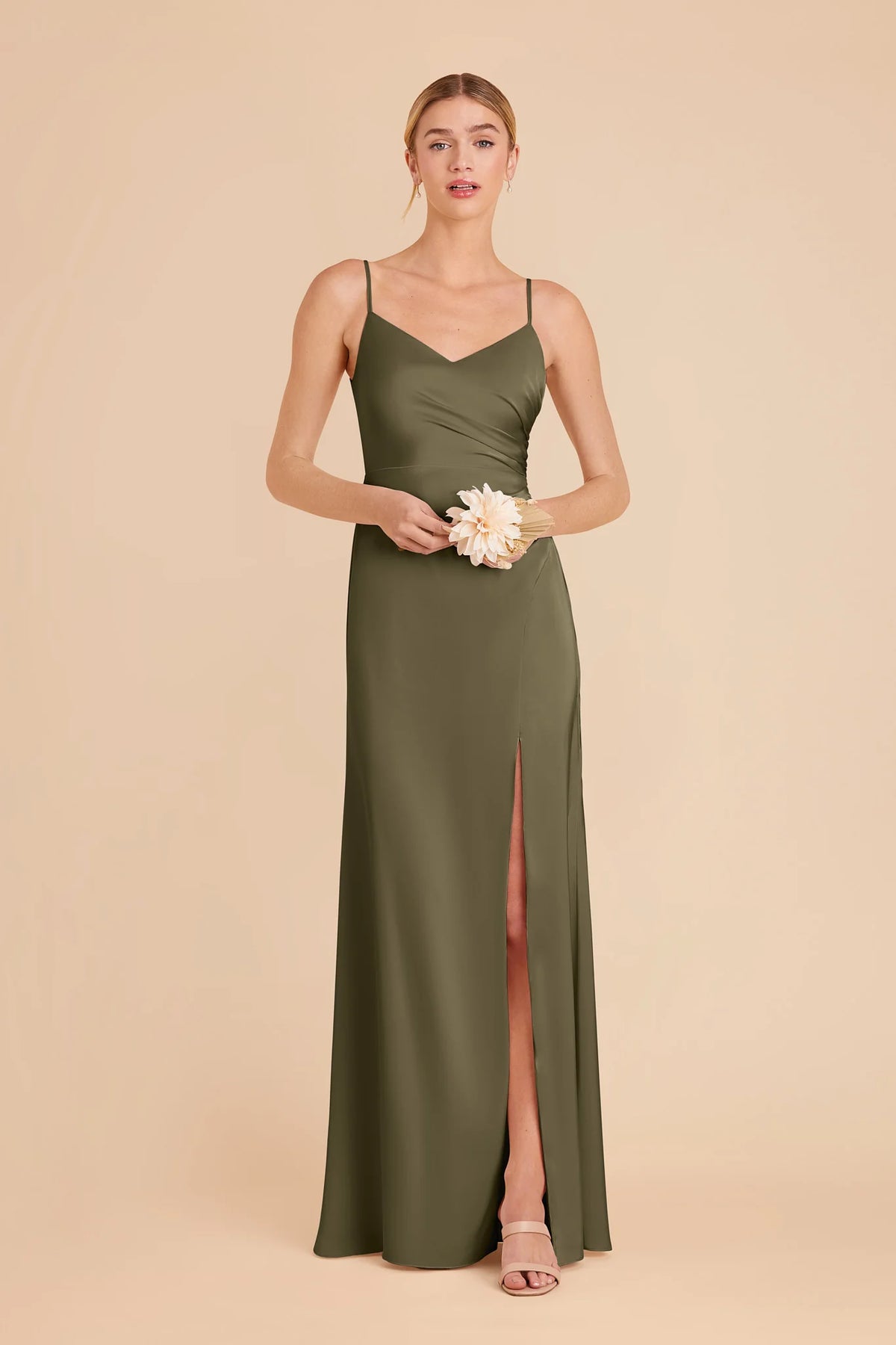 Elara Thyme front view bridesmaid dress