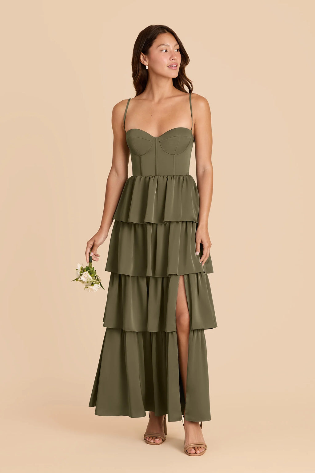 Calista Thyme alternate view 2 bridesmaid dress