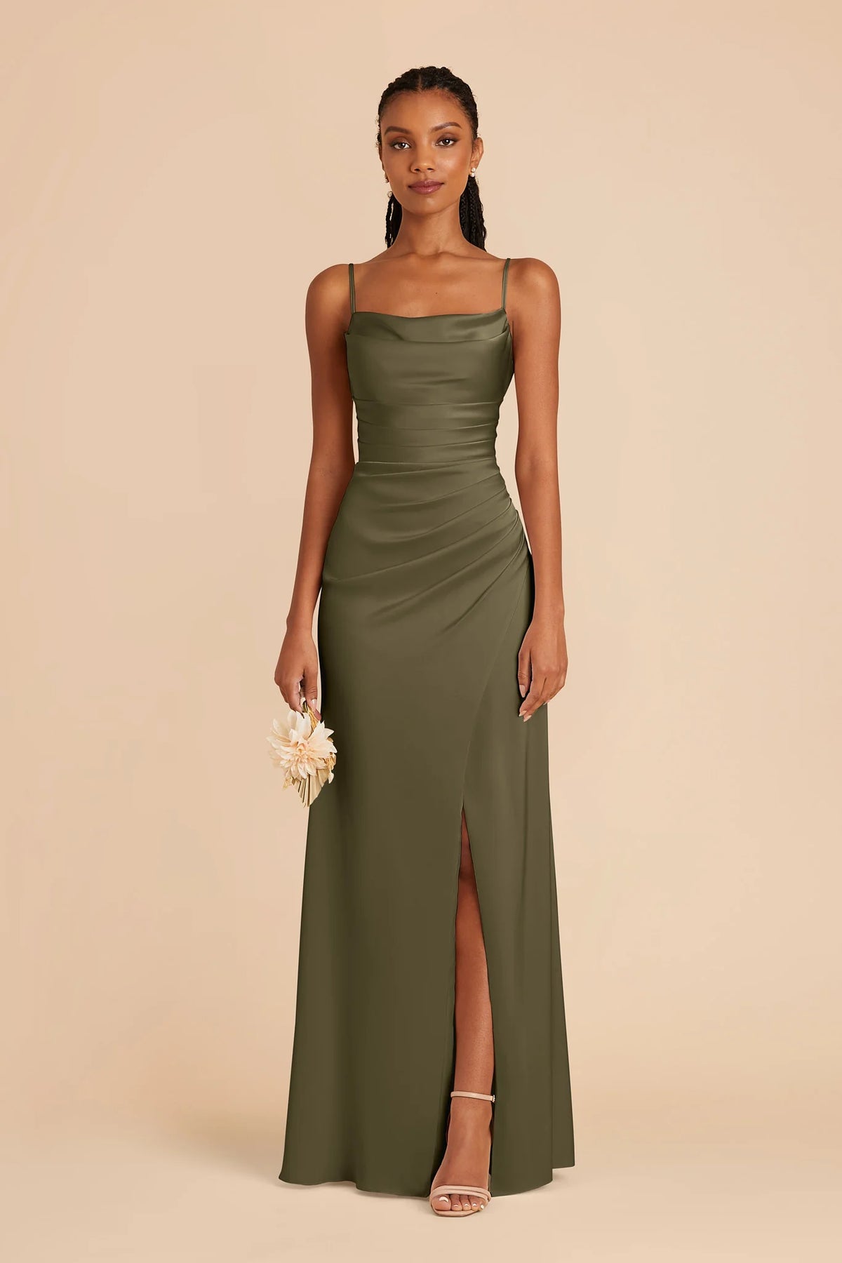 Sabine Thyme front view bridesmaid dress
