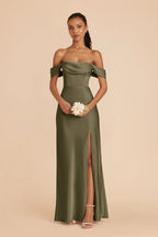 Corinne Thyme alternate view 3 bridesmaid dress