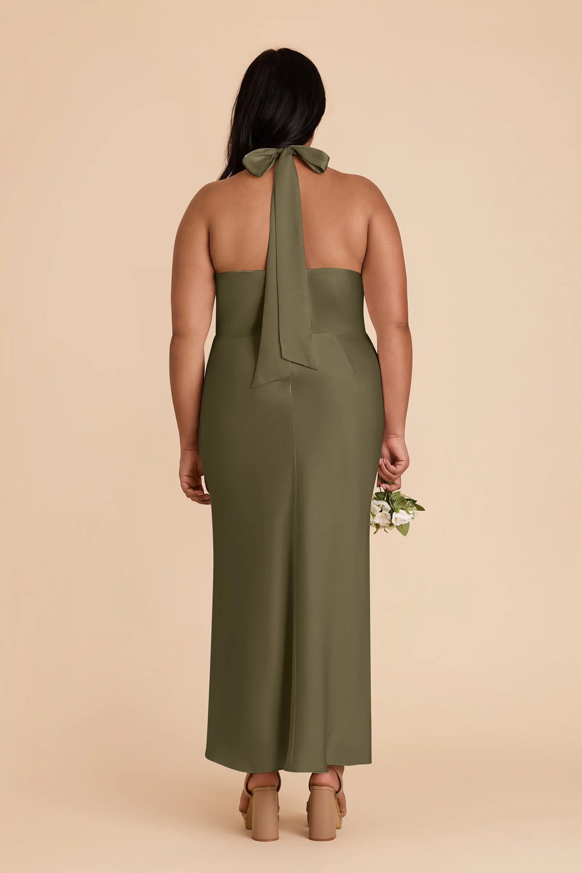 Seraphine Thyme back view bridesmaid dress