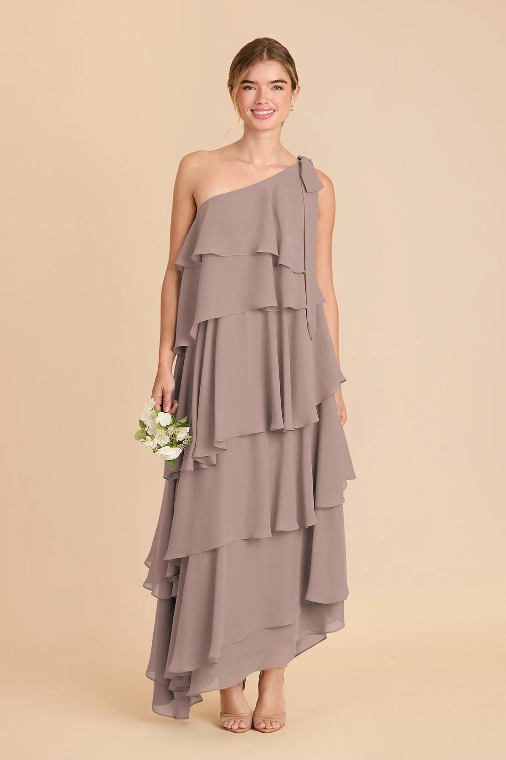 Marisol Toffee front view bridesmaid dress