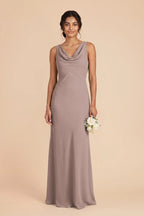 Odette Toffee front view bridesmaid dress