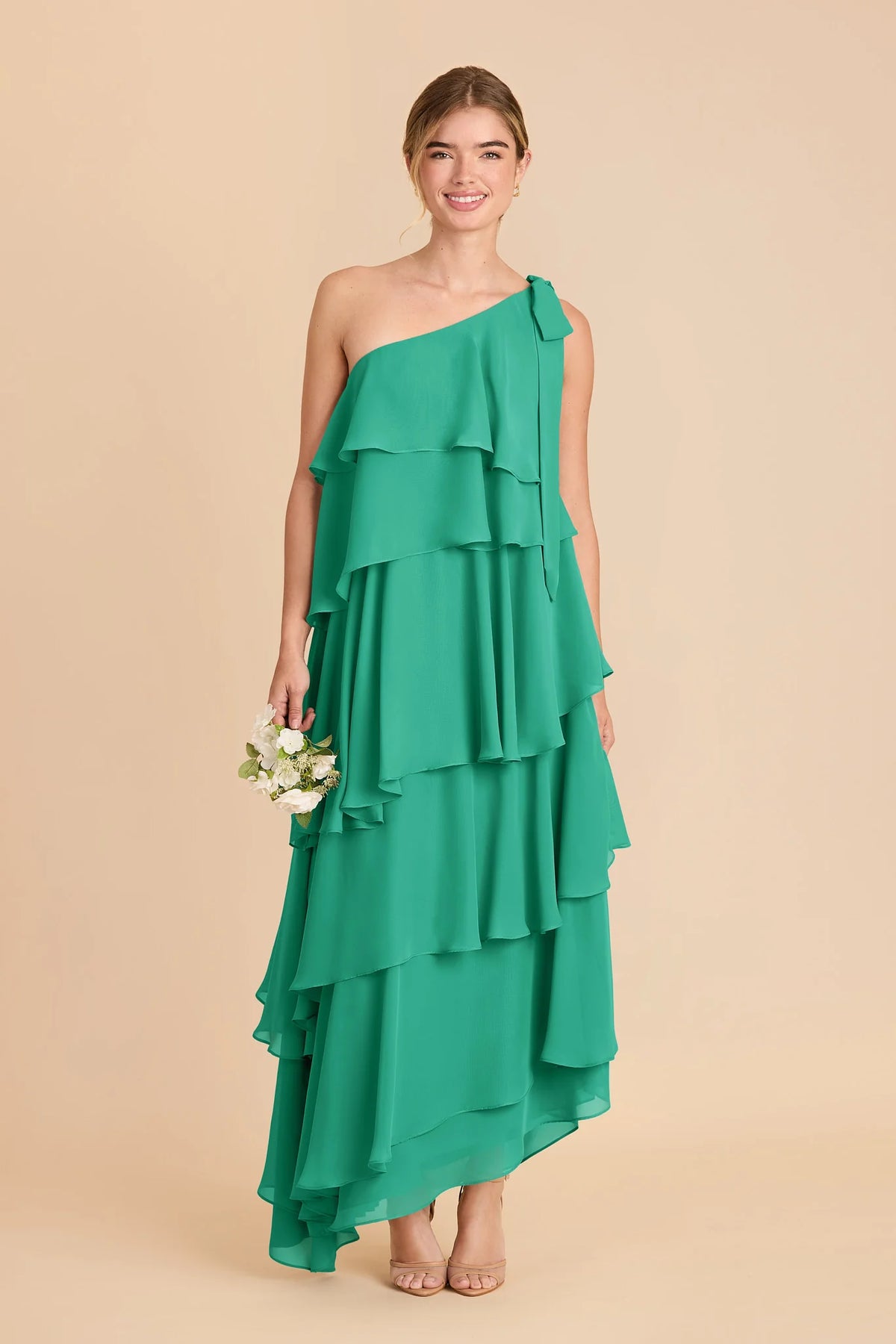 Marisol Turquoise front view bridesmaid dress