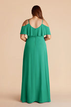 Genevieve Turquoise back view bridesmaid dress