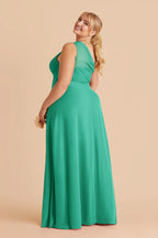 Celine Turquoise back view bridesmaid dress