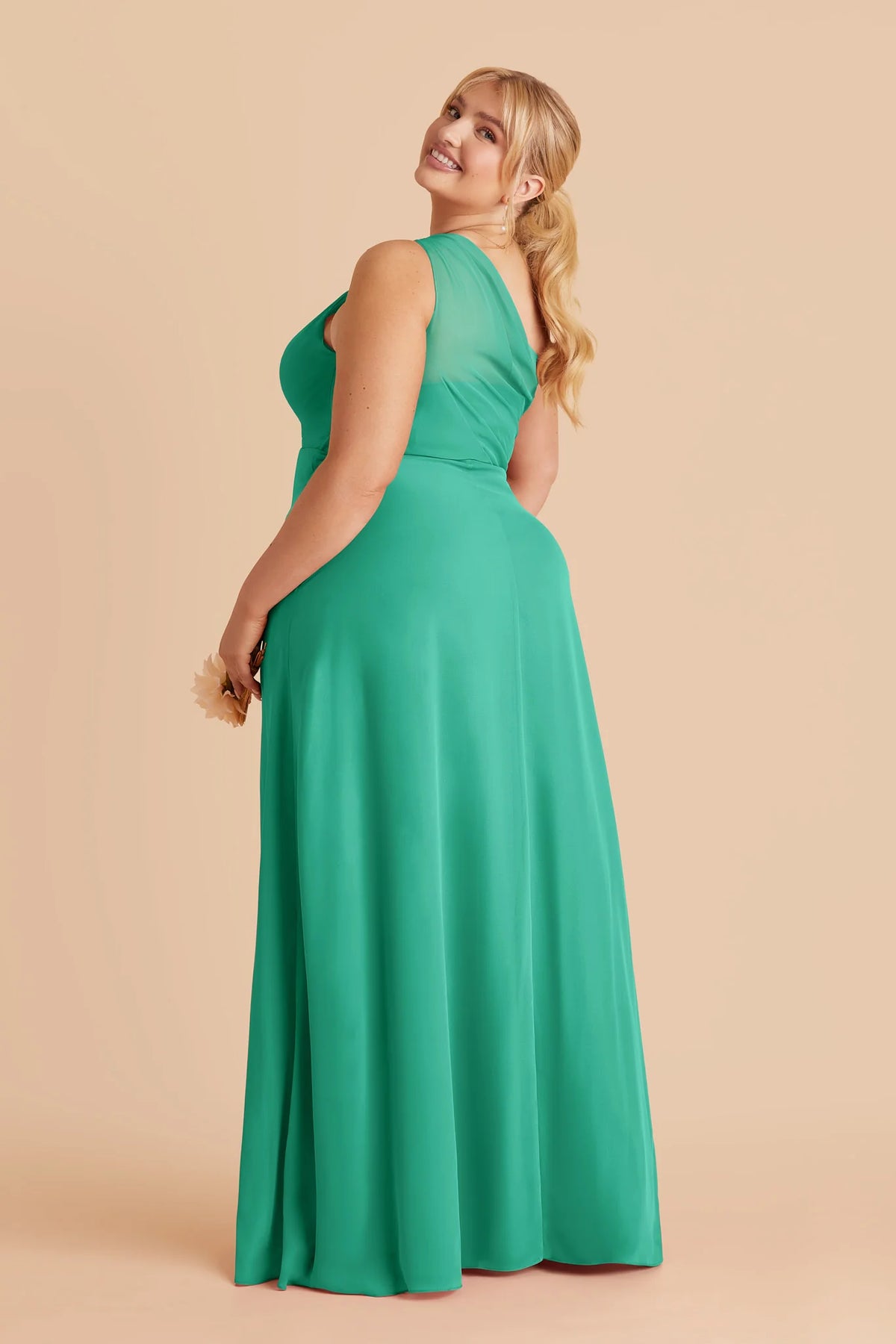 Celine Turquoise back view bridesmaid dress