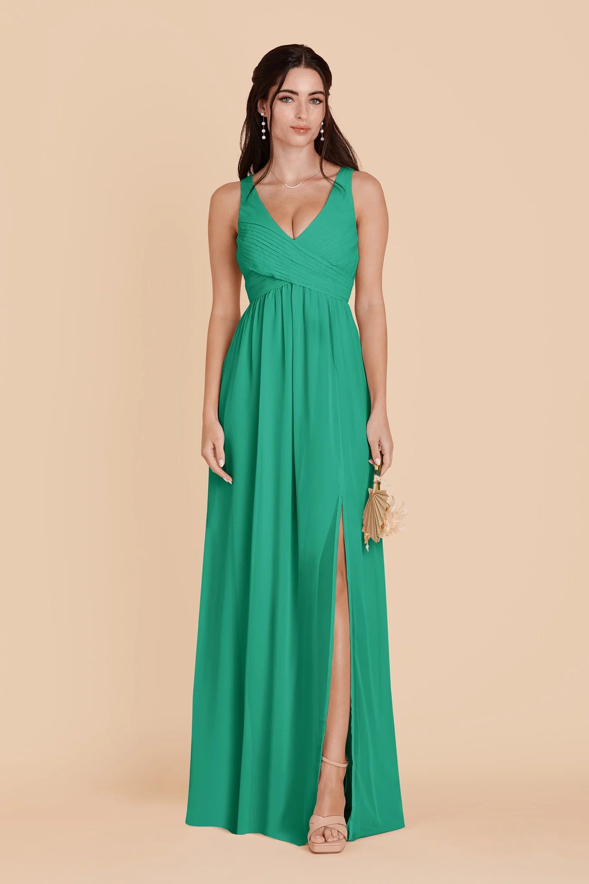 Annelise Turquoise front view bridesmaid dress
