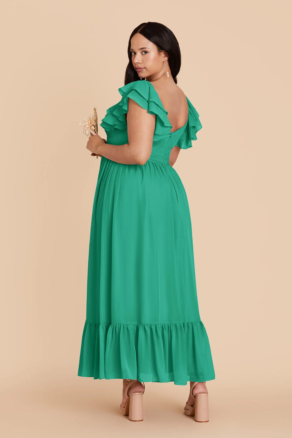 Talia Turquoise back view bridesmaid dress