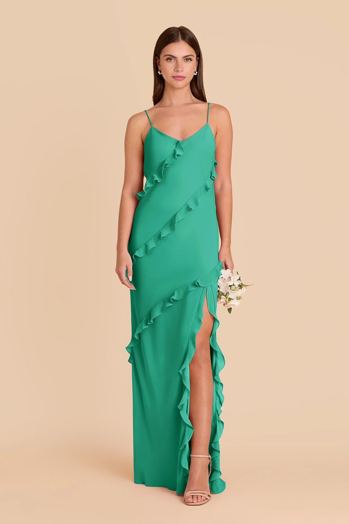Vivienne Turquoise front view bridesmaid dress