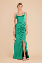 Lucienne Turquoise front view bridesmaid dress