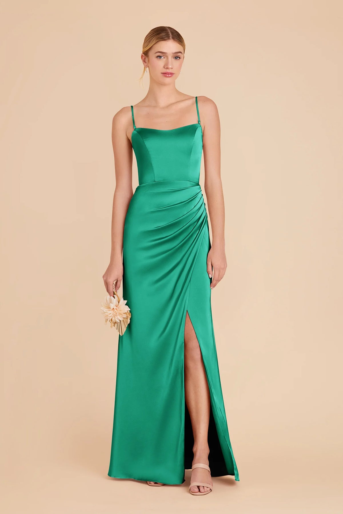 Lucienne Turquoise front view bridesmaid dress