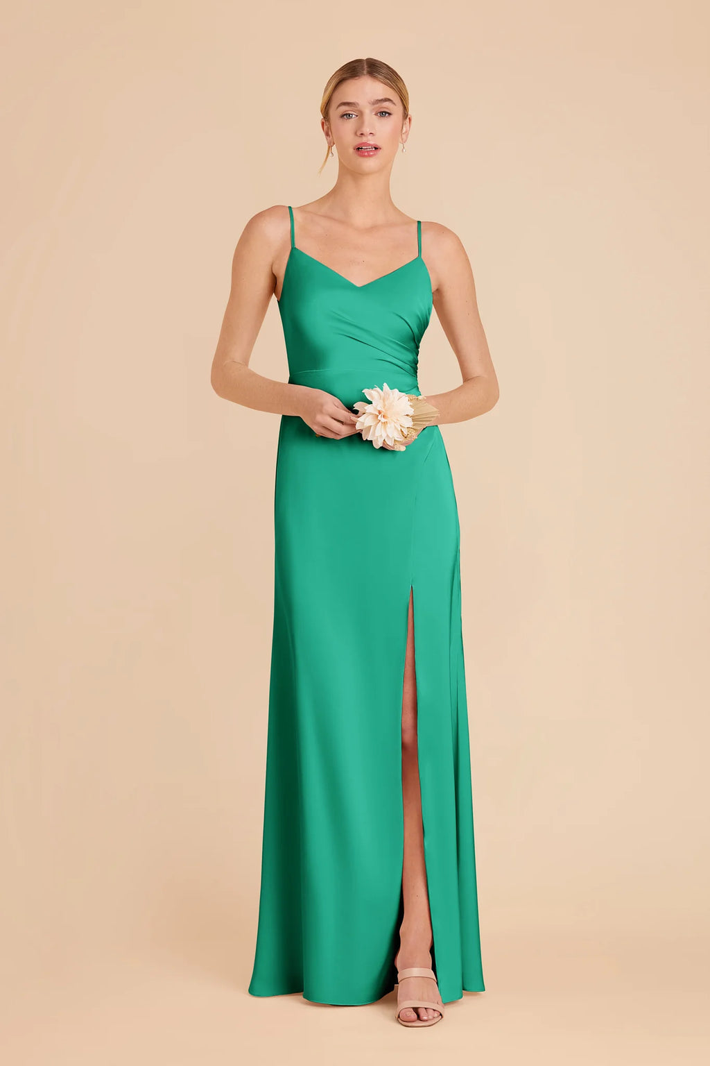 Elara Turquoise front view bridesmaid dress