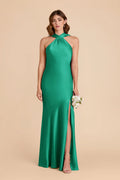 Camille Turquoise front view bridesmaid dress