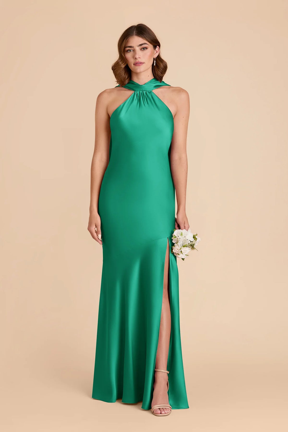 Camille Turquoise front view bridesmaid dress