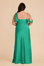 Thalia Turquoise back view bridesmaid dress