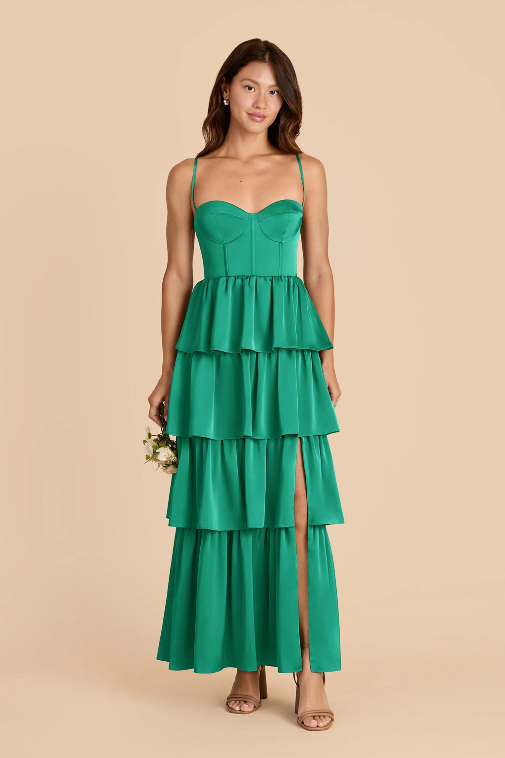 Calista Turquoise front view bridesmaid dress