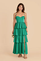 Calista Turquoise front view bridesmaid dress