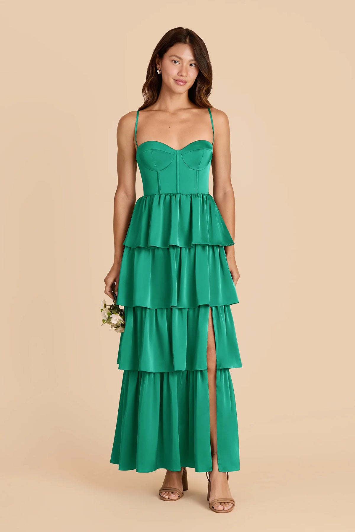 Calista Turquoise front view bridesmaid dress