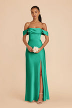 Corinne Turquoise alternate view 2 bridesmaid dress