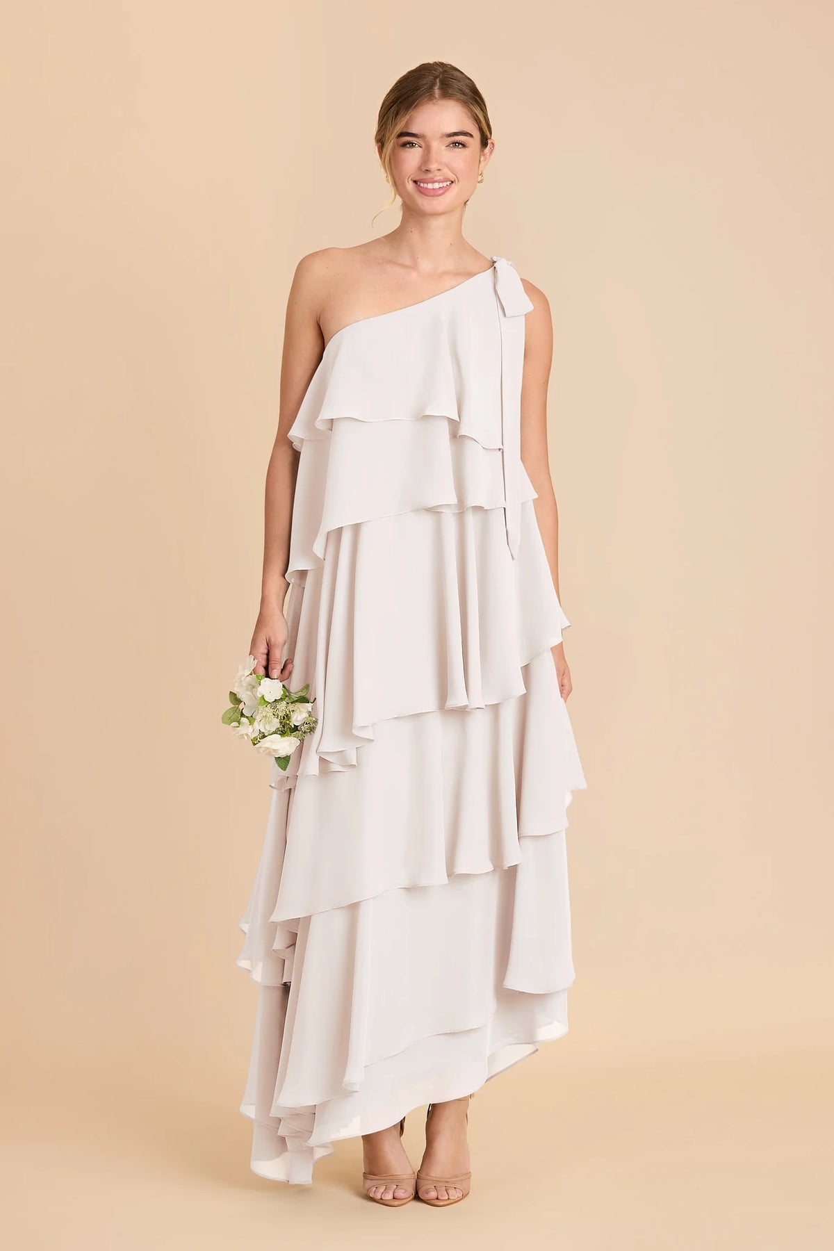 Marisol White front view bridesmaid dress