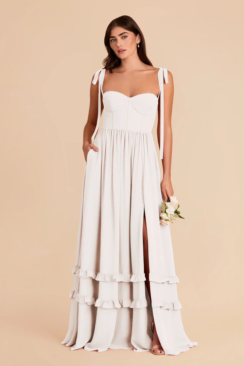 Daphne White alternate view 2 bridesmaid dress