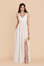 Annelise White front view bridesmaid dress