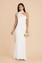 Ariadne White front view bridesmaid dress