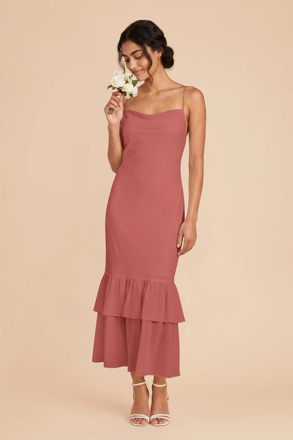 Liora Wild Rose front view bridesmaid dress