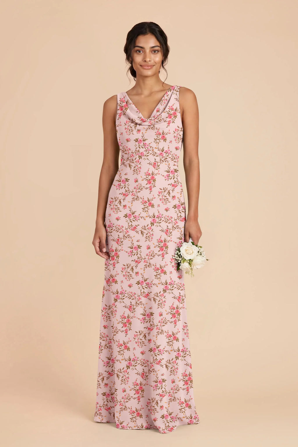 Odette Wild Rose Garden front view bridesmaid dress