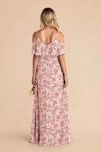 Genevieve Wild Rose Garden back view bridesmaid dress